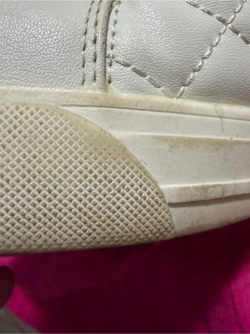 Juicy Couture White Quilted High-Top Wedge Sneakers with Gold Hardware